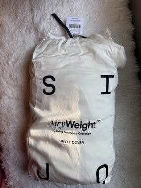 SIJO AiryWeight Tencel Duvet Cover Cooling Eucalyptus Ivory Full/Queen 90"x 90"